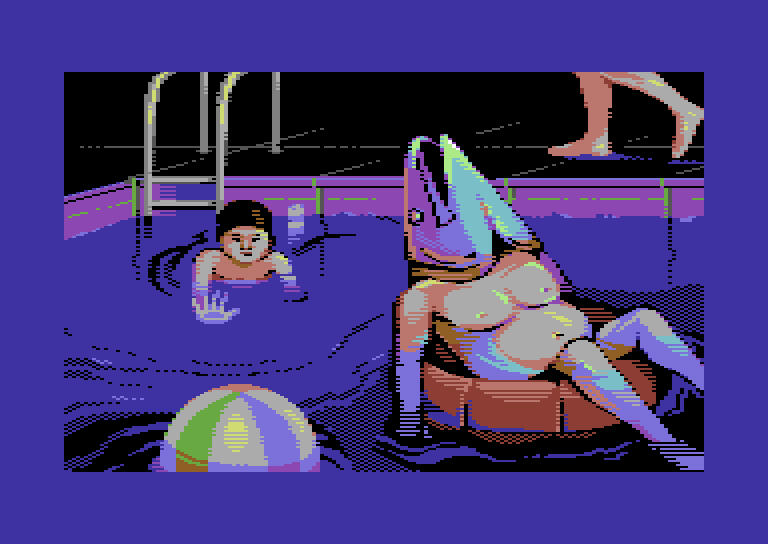 Typical Day at the Pool C64 HiRes